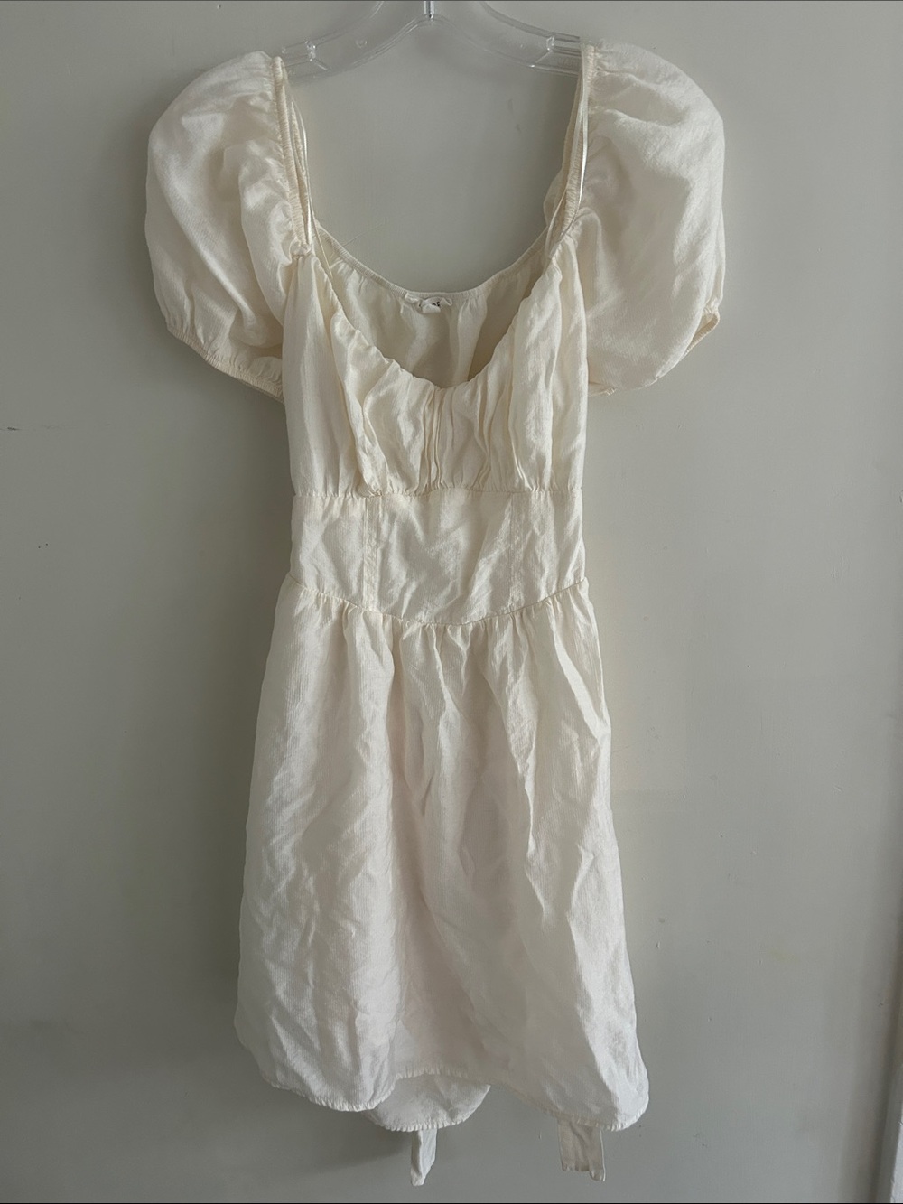 Blu Pepper Cream Puff Sleeve Mini Dress‎